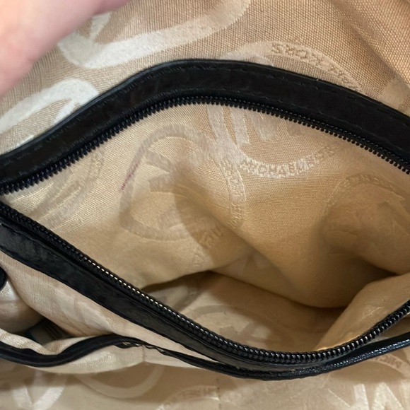 Beautiful Michael Kors Black Leather & Gold Studded Satchel Bag w/ Dustbag- EUC - Picture 8 of 12